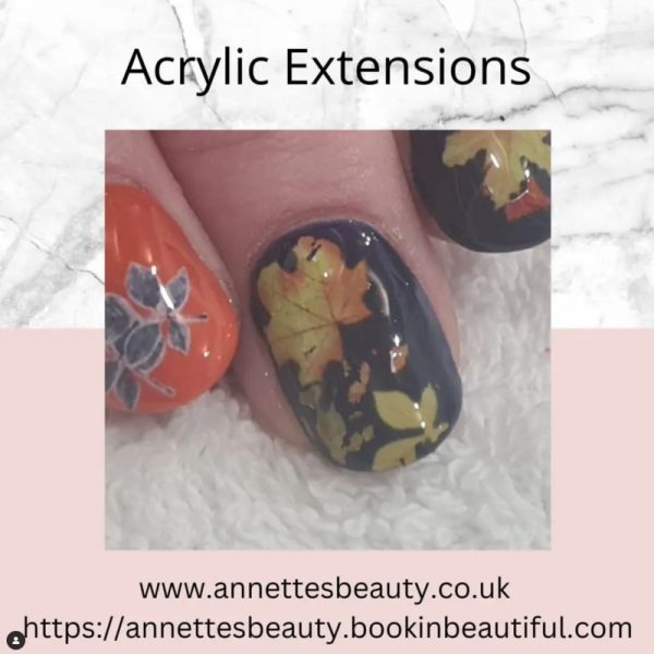 Butterfly And Autumn Leaf Nail Transfer Foil - Image 2