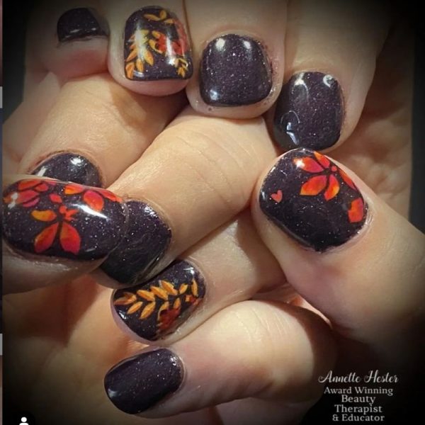 Butterfly And Autumn Leaf Nail Transfer Foil - Image 3