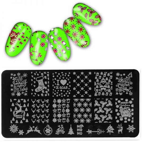 christmas stamping plate design 5