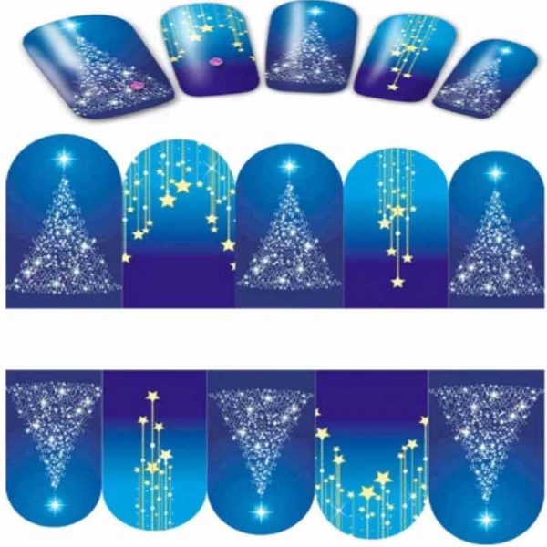 Christmas Tree and Star Water Decal Design 214