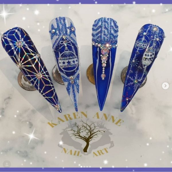 Abstract Silver Holographic Star Nail Transfer Foil - Image 2