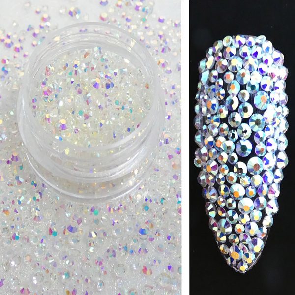 AB Clear Crystals Mixed Sizes Clear Back