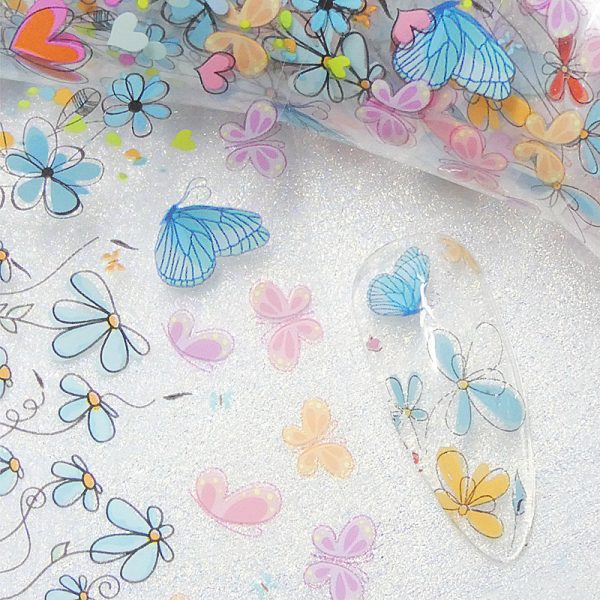 Butterfly Nail Transfer Foil Design 4