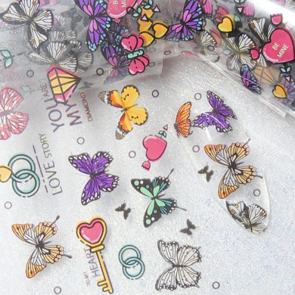 Butterfly Nail Transfer Foil Design 6