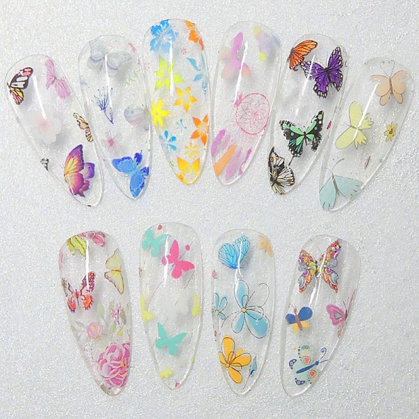 Butterfly Nail Transfer Foil Design 7 - Image 2