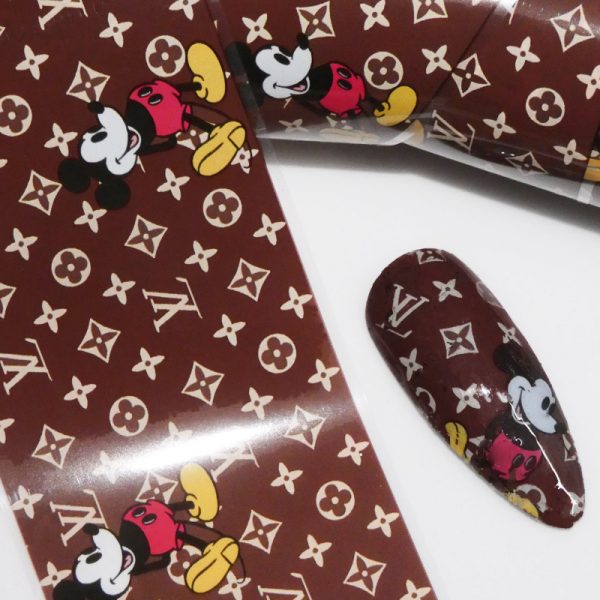 Designer Inspired Nail Art Foil Mickey Design 6