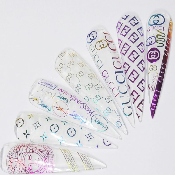 Designer Inspired Nail Art Stickers Design 132 - Image 2