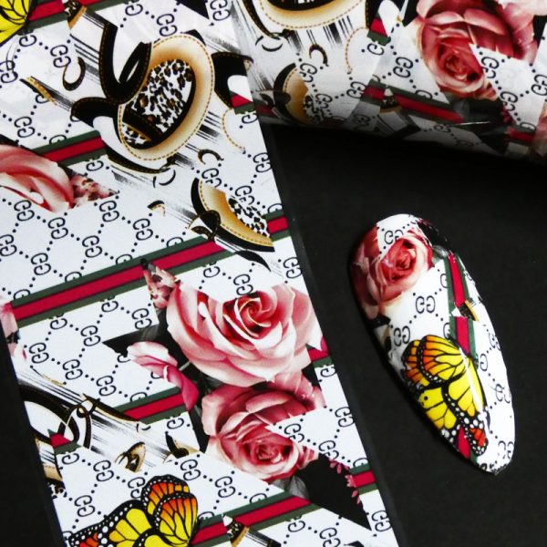 Designer Inspired Nail Art Foil With Butterfly Design 7