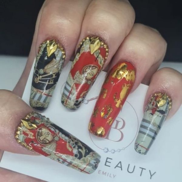 Designer Inspired Nail Art Foil Design 2 - Image 3