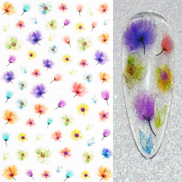 Flower Nail Stickers Design 022