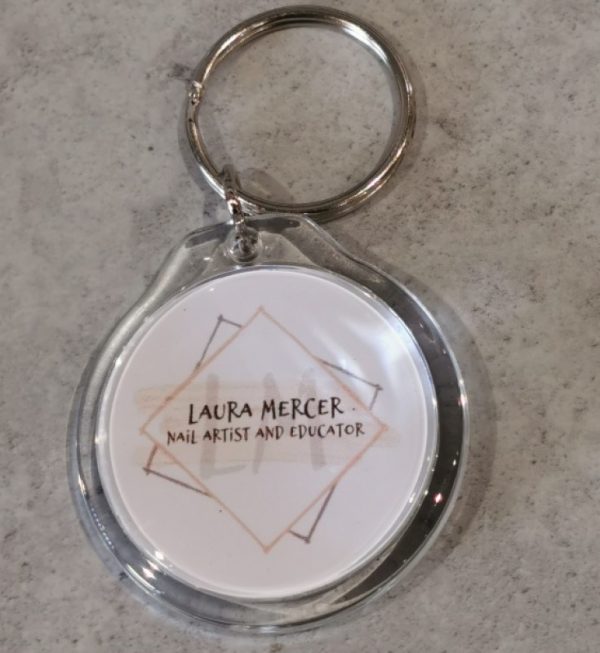 Personalised Logo Keyrings, Nail Tech Keyrings, Business Keyrings, Nail Salon Promotional Products - Image 3