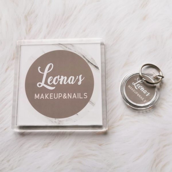 Personalised Logo Keyrings, Nail Tech Keyrings, Business Keyrings, Nail Salon Promotional Products - Image 4