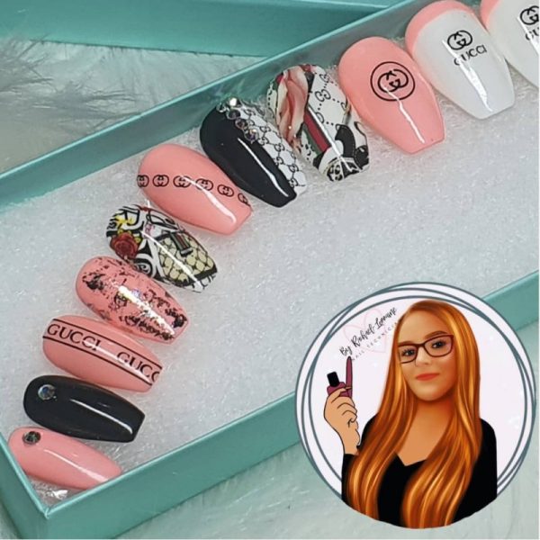 Designer Inspired Nail Art Foil Design 7 - Image 2