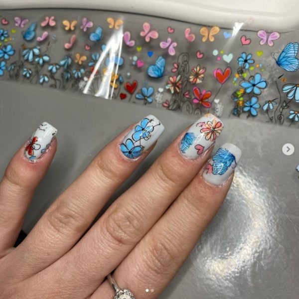 Butterfly Nail Transfer Foil Design 4 - Image 2
