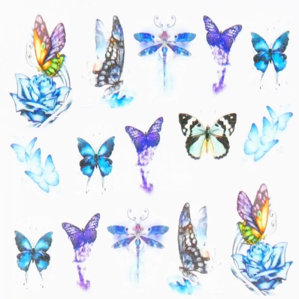 Butterfly Water Decal Design 1011