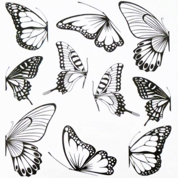 Butterfly Water Decal Design 1017