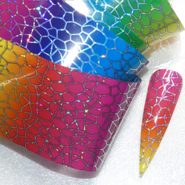 Spider Web Rainbow Transfer Foil
