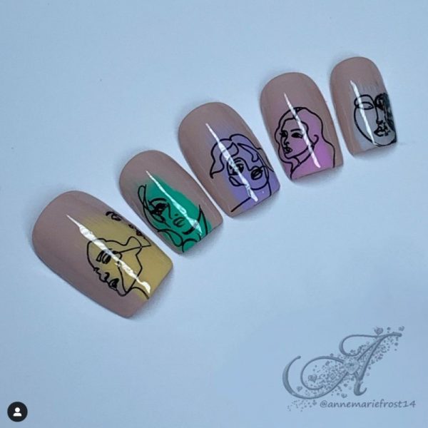 Geometry Face and Body Nail Stamping Plate Design 17 - Image 3