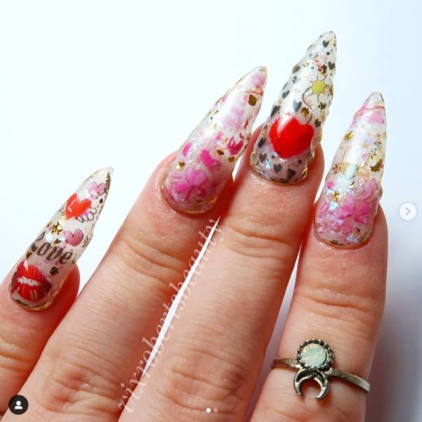 Valentines Nail Transfer Foil Design 7 - Image 2