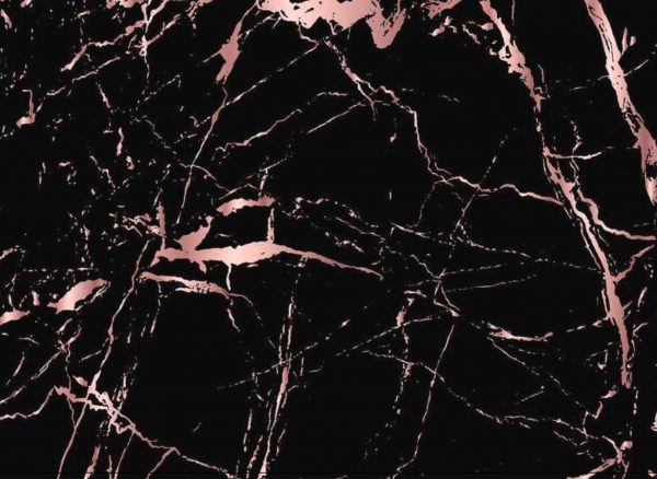 Black And Rose Gold marble mat