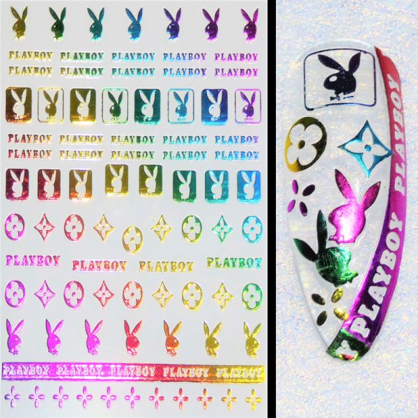 Designer Inspired Bunny Nail Stickers Design 113