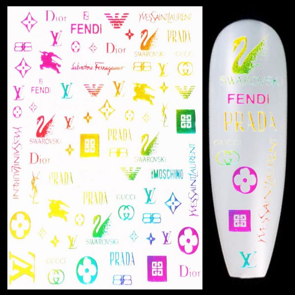 Designer Inspired Nail Stickers Design 109