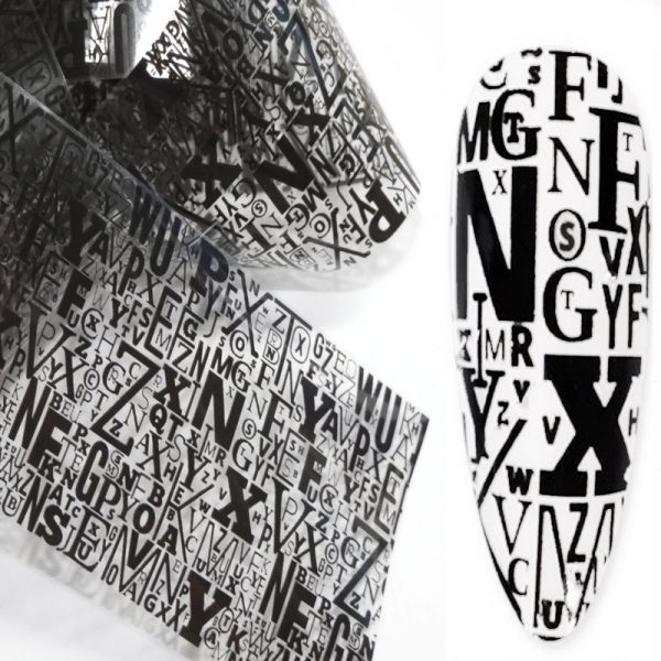 Alphabet Letter Transfer Foil Black