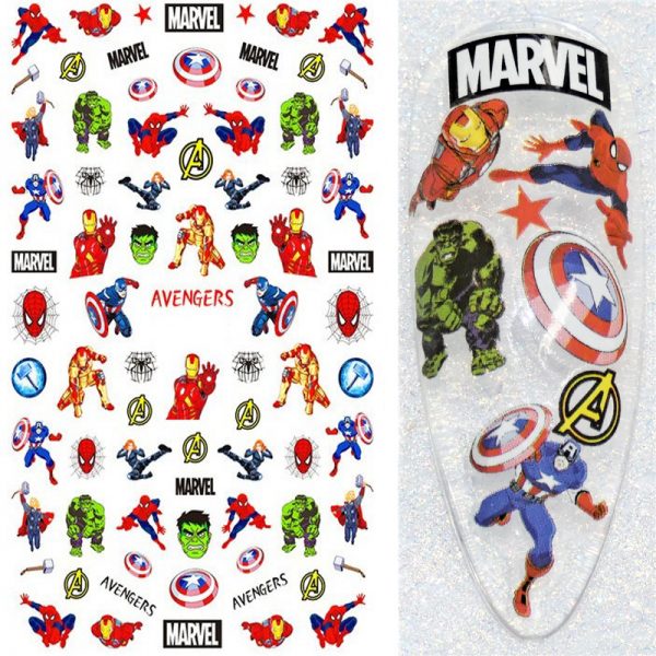 Marvel Super Heroes Nail Art Stickers