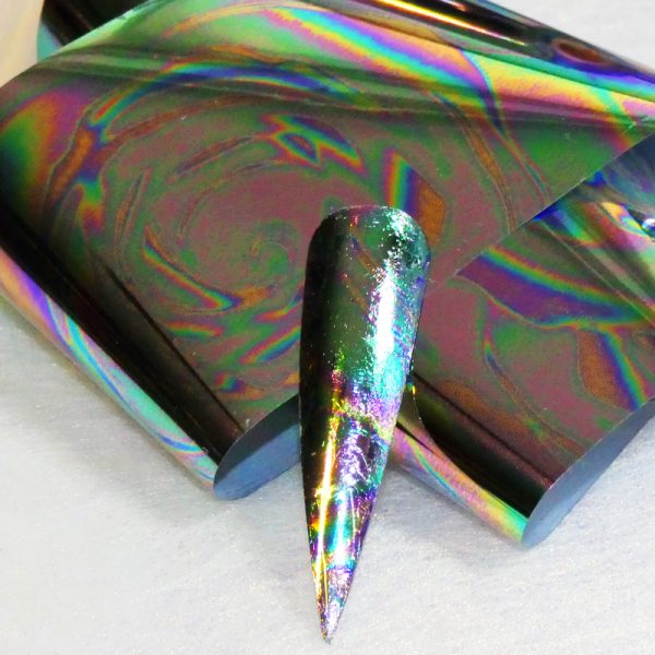 Multicoloured Oil Slick Transfer Foil