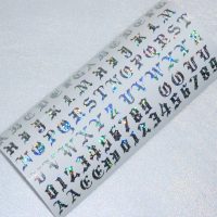 Gold Large Alphabet And Number Stickers