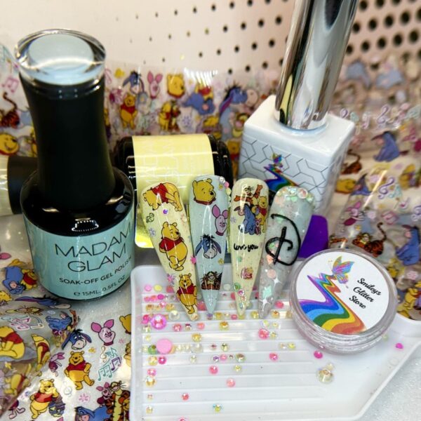 Disney Winnie The Pooh Friends Nail Transfer Foil Design 1 - Image 2