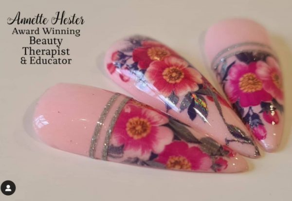 Flower Nail Transfer Foil Design 6 - Image 4