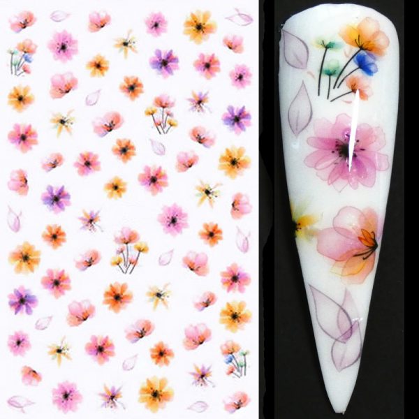 Flower Nail Stickers Design 024