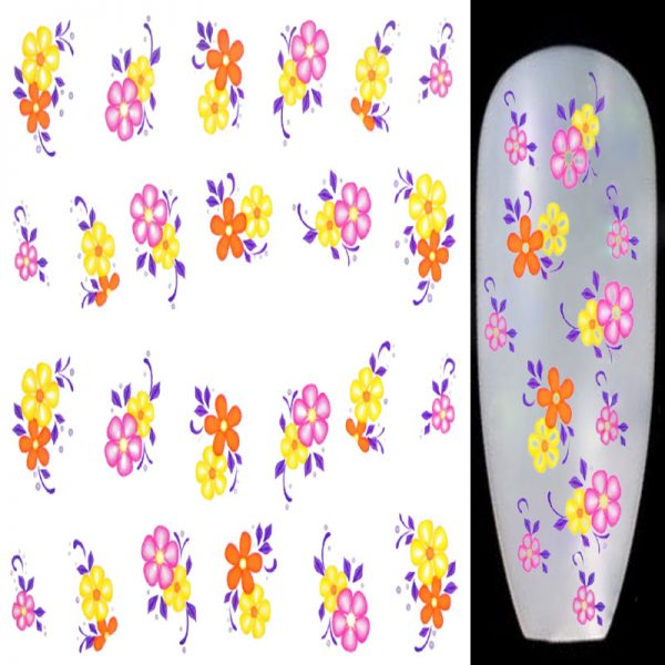 Flower Water Decal Design 1008