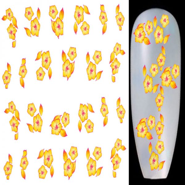 Flower Water Decal Design 1017