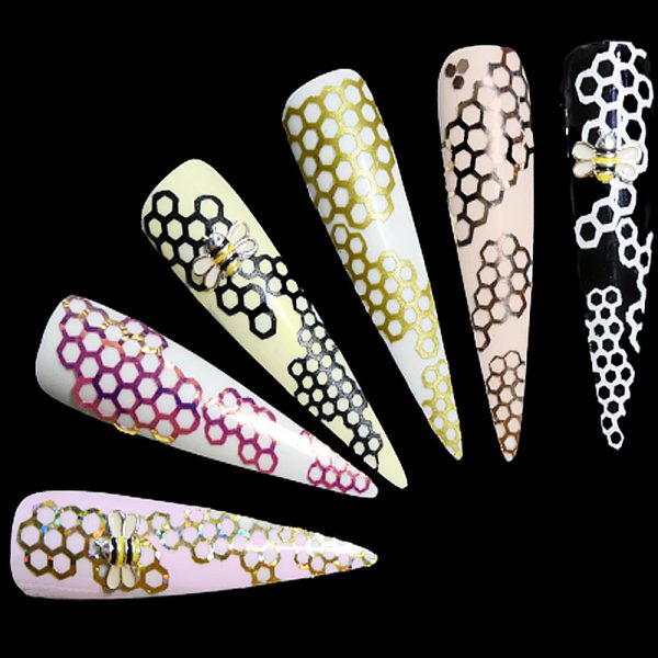 Honeycomb Vinyl Nail Stickers