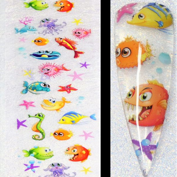 Sealife Ocean Fish Transfer Foil Design 1