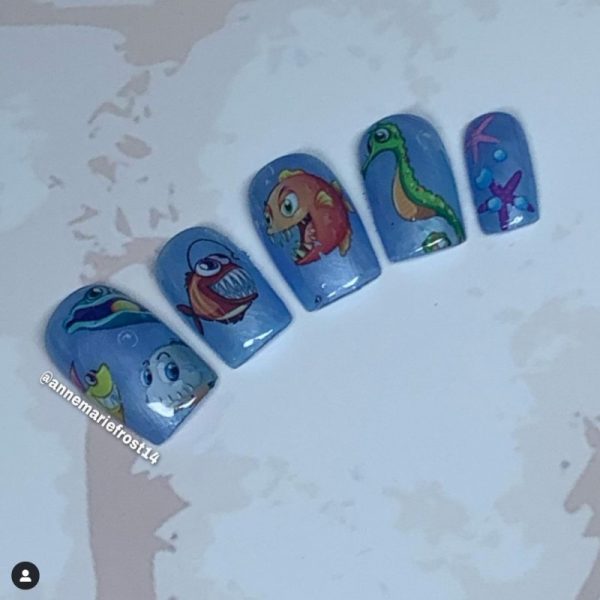 Sealife Ocean Fish Nail Transfer Foil Design 1 - Image 2