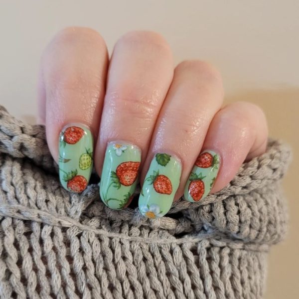 Strawberry Fruit Nail Transfer Foil Design 5 - Image 2