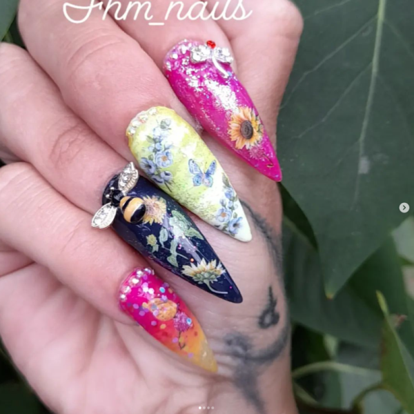 Bumble Bee Nail Art Charms Crystal Alloy x 1 Piece Design 1 - Image 3