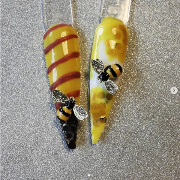 Bumble Bee Nail Art Charms Crystal Alloy x 1 Piece Design 1 - Image 5