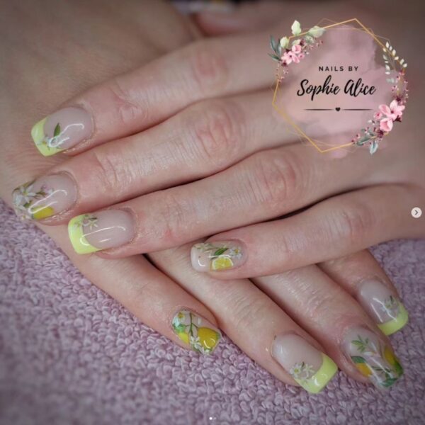 Lemon Fruit Nail Transfer Foil Design 3 - Image 2