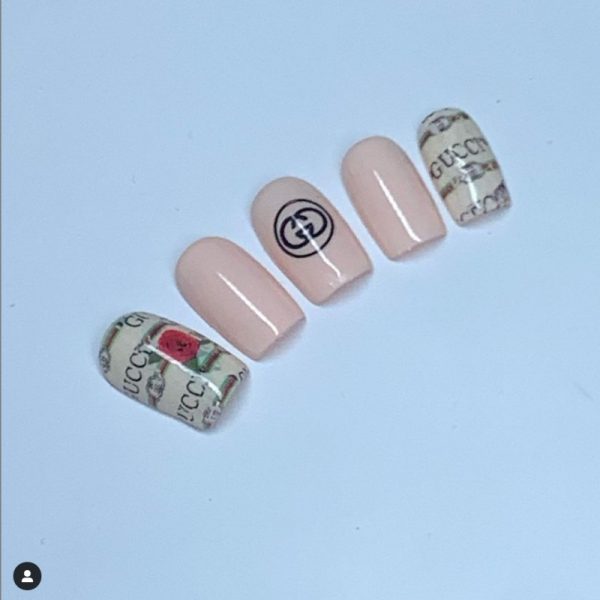 Designer Inspired Nail Art Transfer Foil Design 23 - Image 2