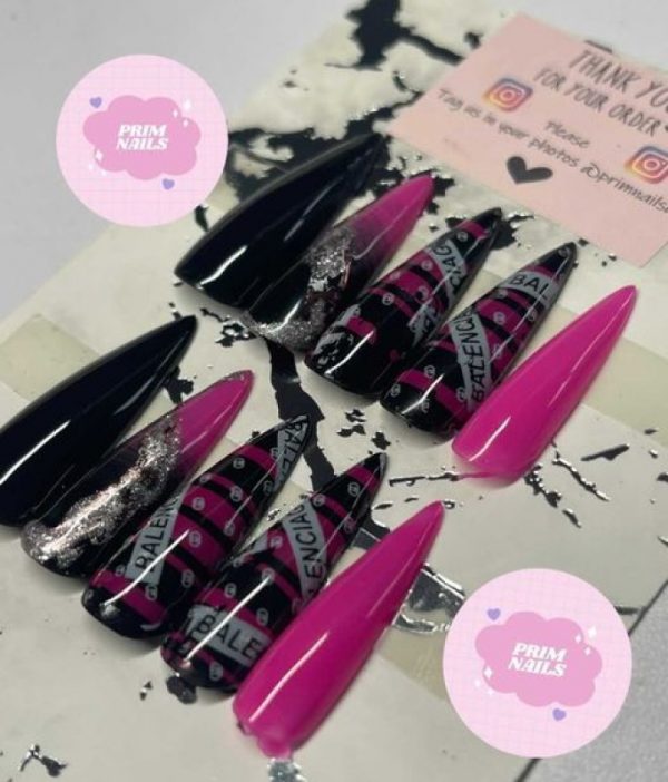 Designer Inspired Nail Art Transfer Foil Design 21 - Image 2