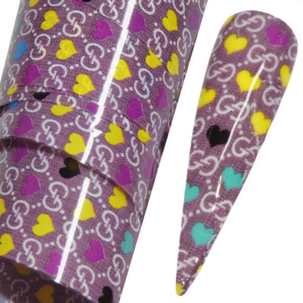 Designer Inspired Nail Art Transfer Foil Design 25