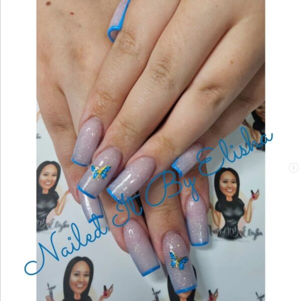 Butterfly Nail Art Stickers Metallic Butterfly Craft Stickers - Image 2