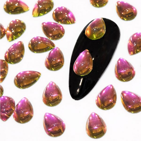 AB Chameleon Water Drop Smooth Rhinestone Crystals Colour 3