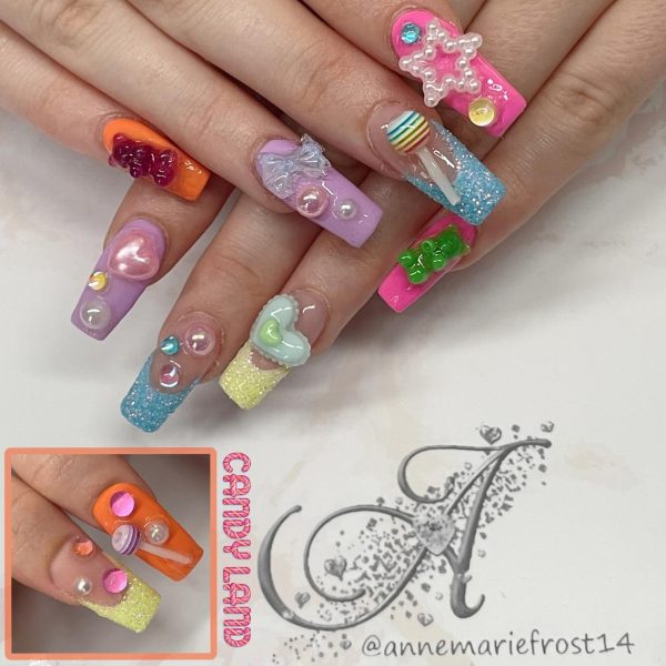 Mini Lollipop Nail Art Charms x 10 - Image 3
