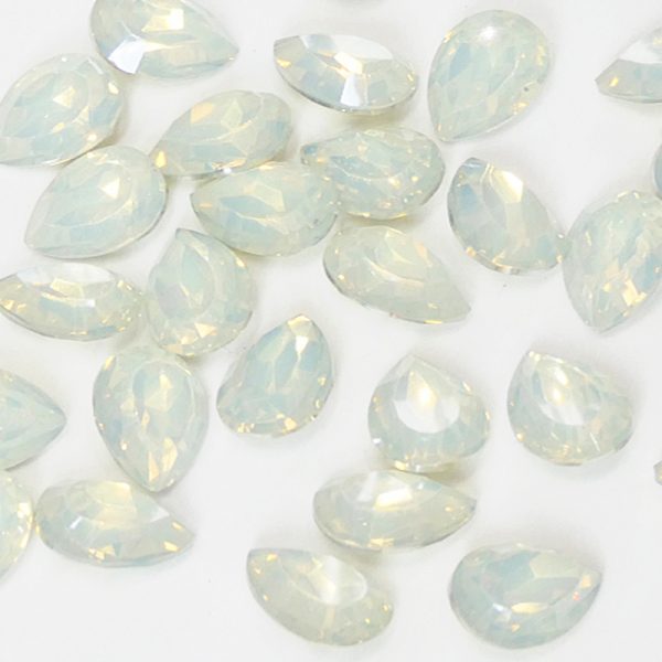 White Opal Waterdrop Rhinestone Crystals