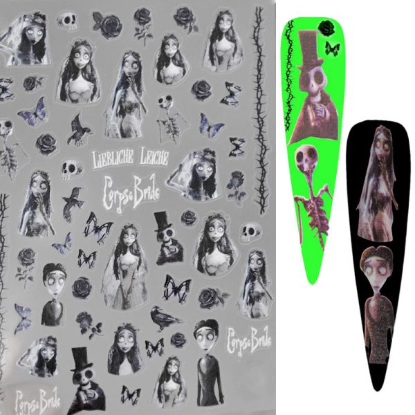 Corpse Bride Nail Art Stickers - Image 5